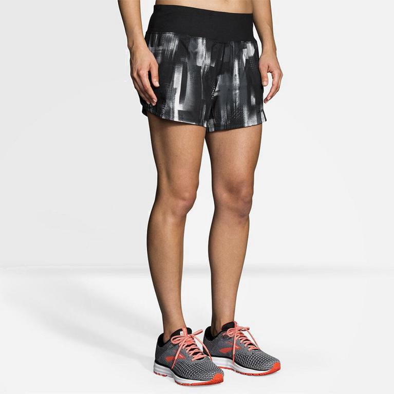 Brooks Women's Chaser 5 Running Shorts Singapore - Grey (04532-OXVA)